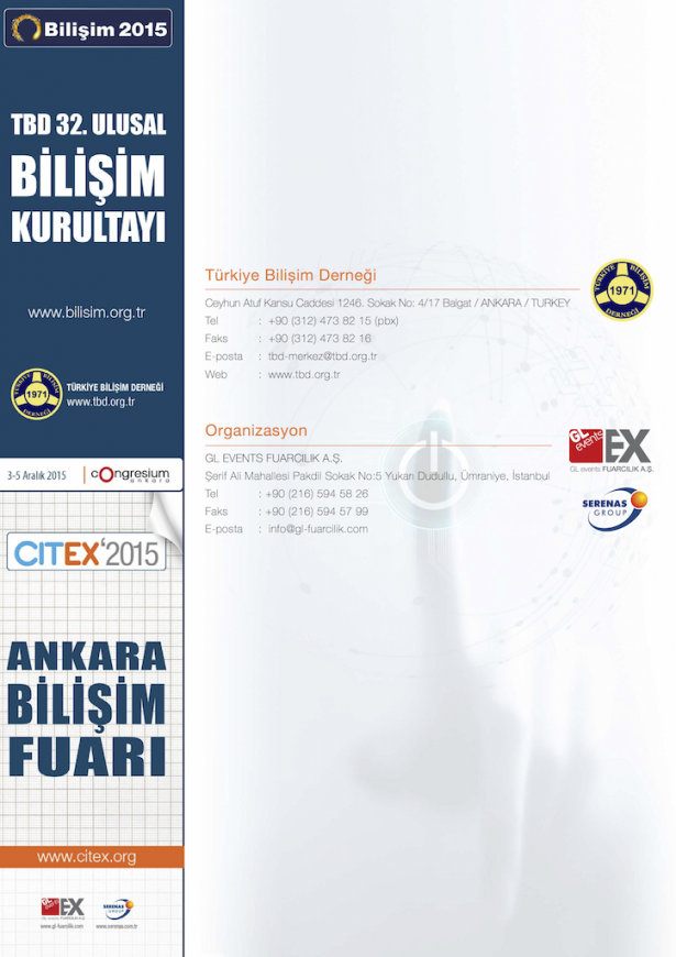 Tanıtım Broşürleri | BİLİŞİM 2015 & CITEX 2015 TBD 32. ULUSAL BİLİŞİM ...